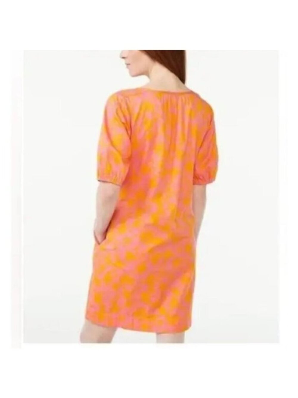 Free Assembly Womens Floral Pink & Orange Dress XXL 100% Cotton Made In India - Picture 2 of 11
